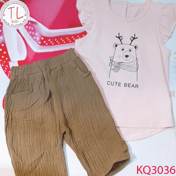 Thời trang trẻ em - Bộ áo quần cho bé hình chú nai - Quần áo bé trai - Bộ bé trai - Quần áo bé gái - Bộ bé gái
