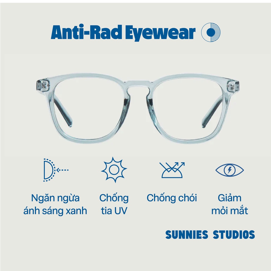 Kính Sunnies Studios Chống Ánh Sáng Xanh Gọng Vuông Yoji Albatross