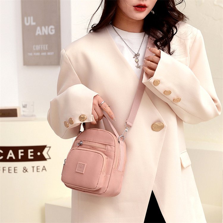 Túi Đeo Vai Vải Canvas Cỡ Nhỏ Thiết Kế Dễ Thương Cho Nữ