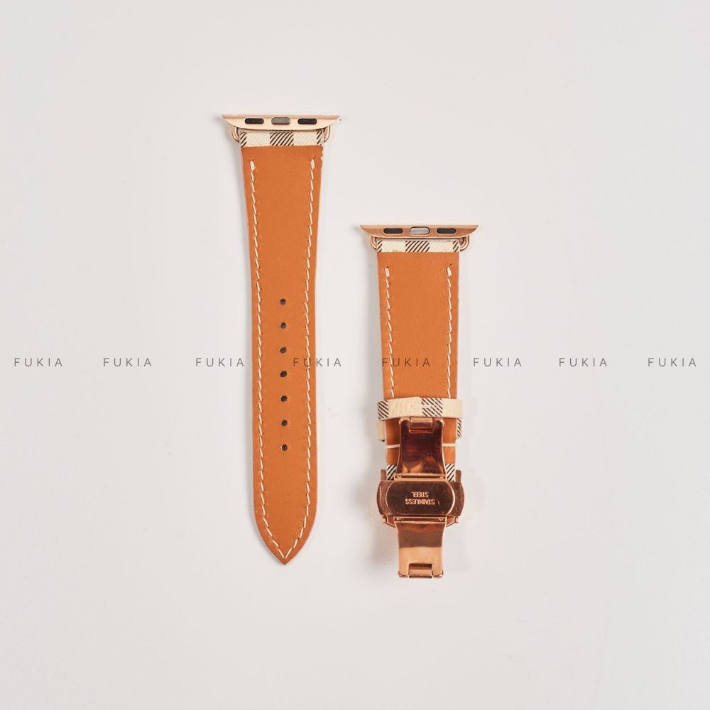Dây da thủ công BBR dành cho Apple Watch đồng hồ thông minh Series 1/2/3/4/5/6/7/SE FUKIA DDTC226