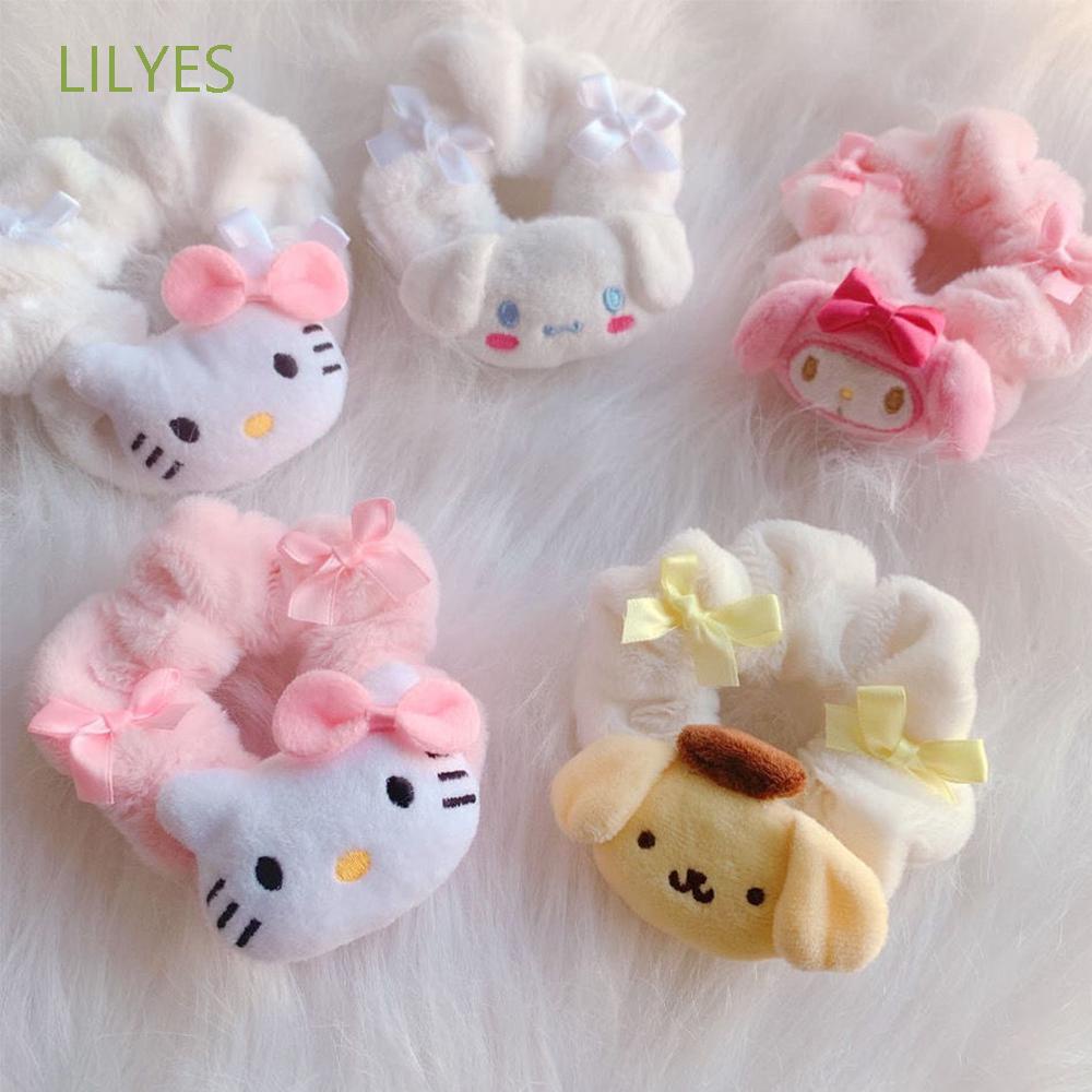 Dây Cột Tóc Vải Bông Hình Thỏ / Mèo Hoạt Hình Đáng Yêu Phong Cách Lolita Cho Nữ