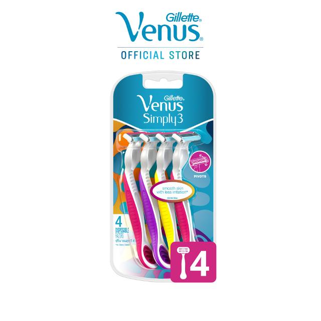  Bộ 4 cây dao cạo râu 3 lưỡi Gillette Venus Simply