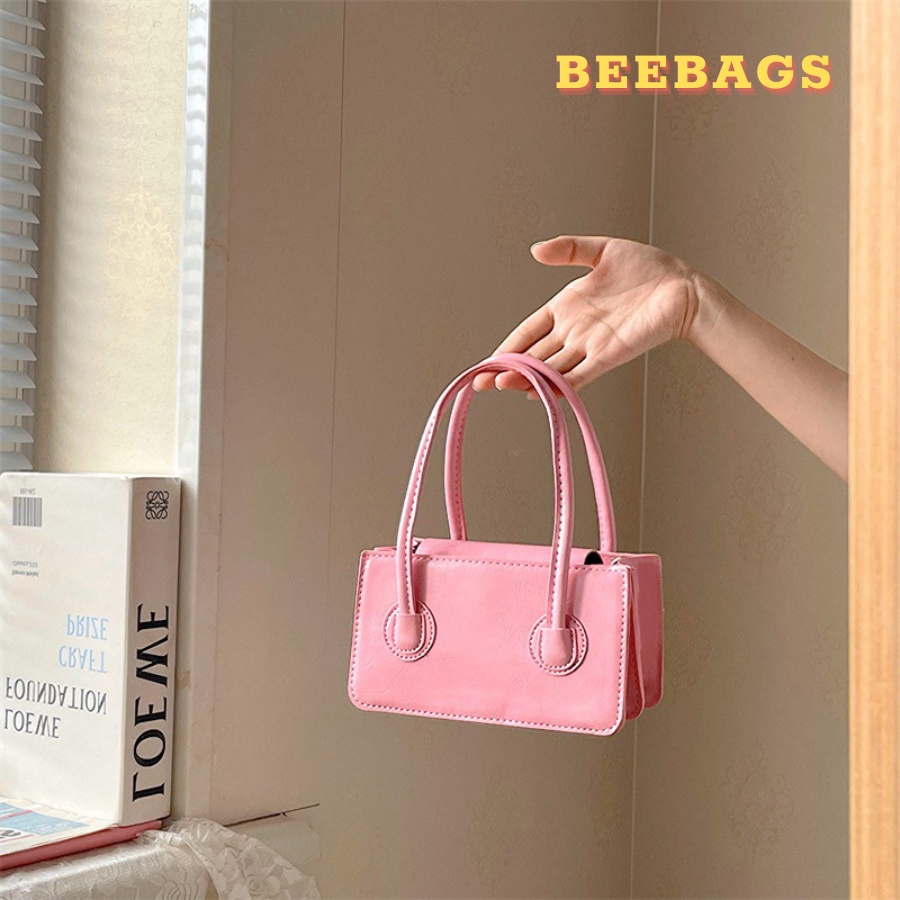 Túi Xách Da Mini Tiểu Thư Màu Hồng, Trắng, Đen, Xanh Dương | TX52 | Túi Mini Nữ Dễ Phối Đồ Phong Cách Dễ Thương Xinh Xắn