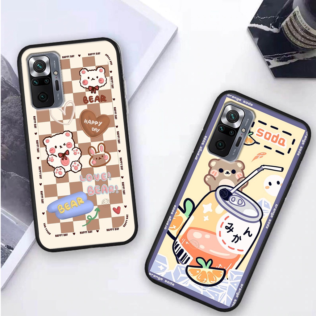 Ốp lưng Xiaomi REDMI NOTE 10 PRO in hình 3D GẤU cute be@r, soda, happy day cực hot ,thời thượng