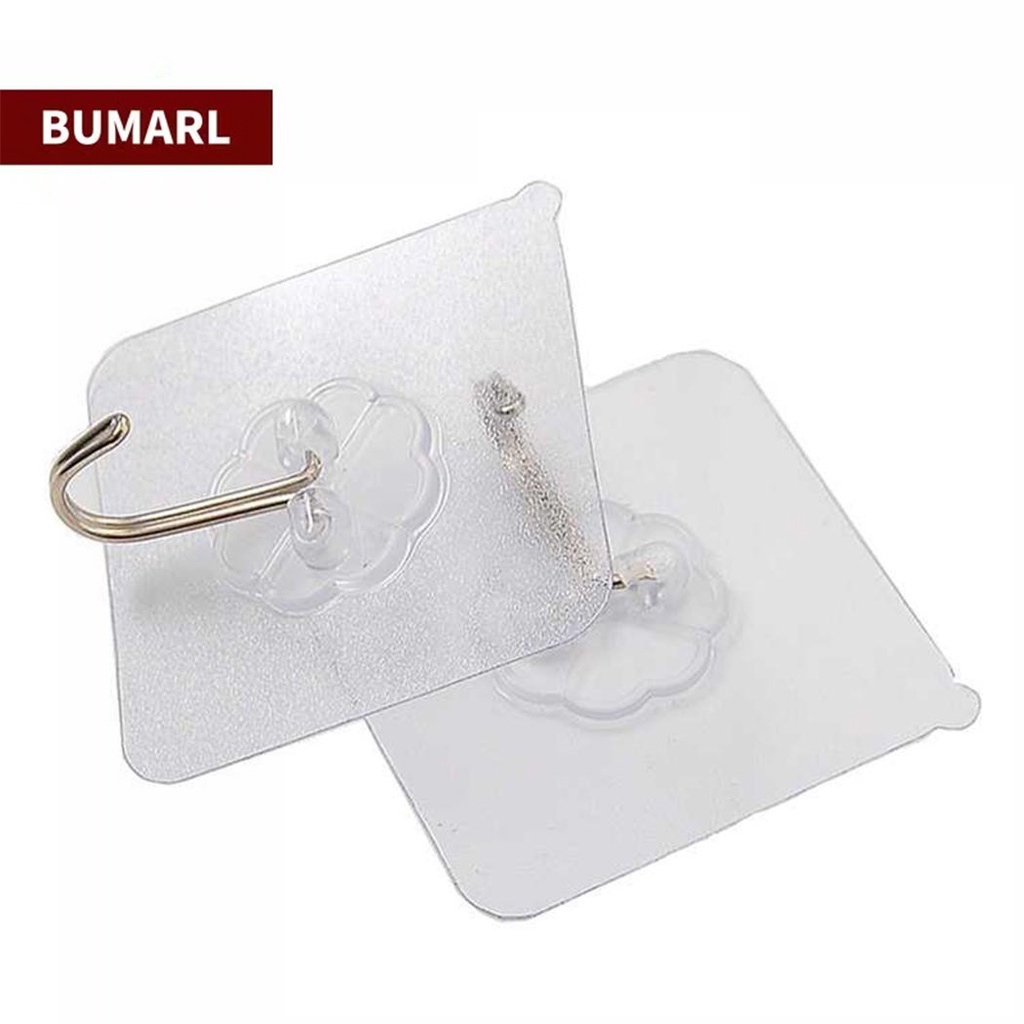 BUMARL Non-Marking Hook Stickers Strong Wall Sticky Hook Wall Kitchen Free Punch