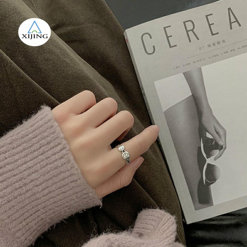 Nhẫn thời trang mặt khắc họa tiết ngộ nghĩnh độc đáo