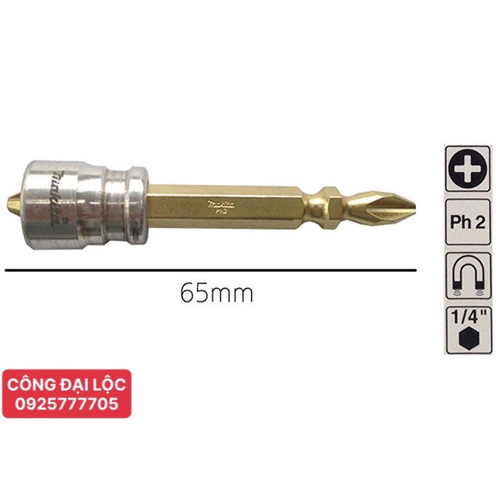 Bộ mũi vít siêu cứng tặng kèm đầu hút nam châm Makita