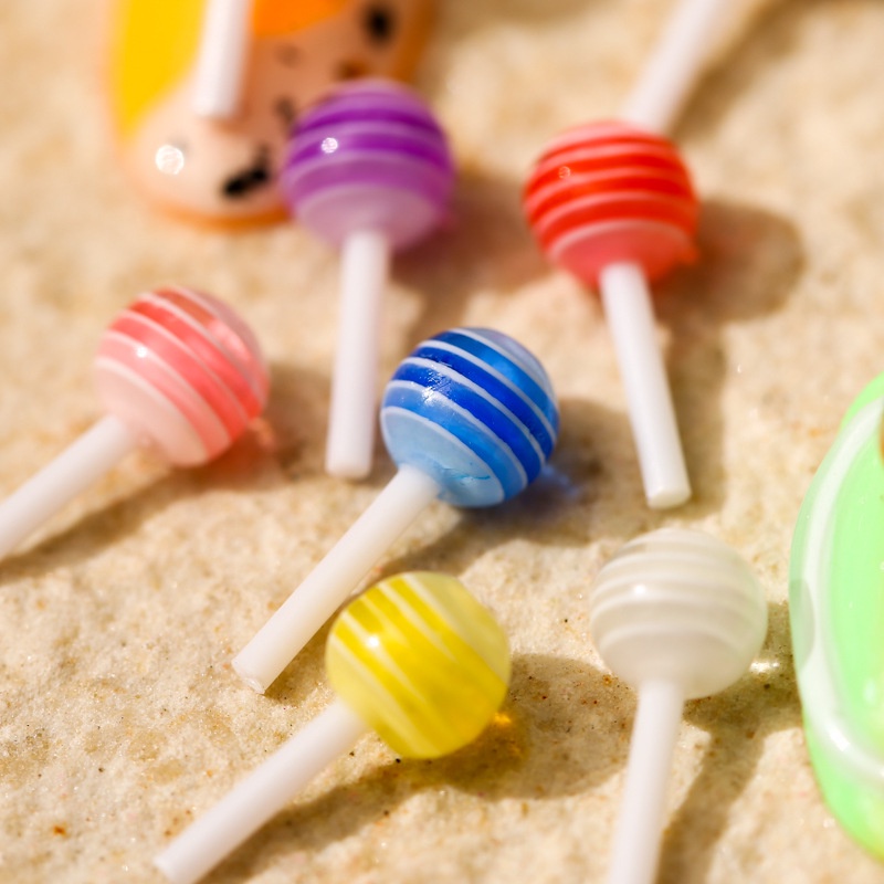 Set 5 Kẹo Mút Đủ Màu Tráng Trí Móng