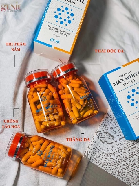 [ CHÍNH HÃNG ] VIÊN UỐNG TRẮNG DA MAX WHITE PLUS GENIE | BigBuy360 - bigbuy360.vn