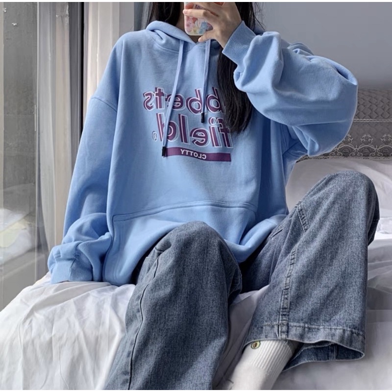 Áo Hoodie Nỉ Bông Tay Dài Túi Bụng Unisex EBBETS FIELD