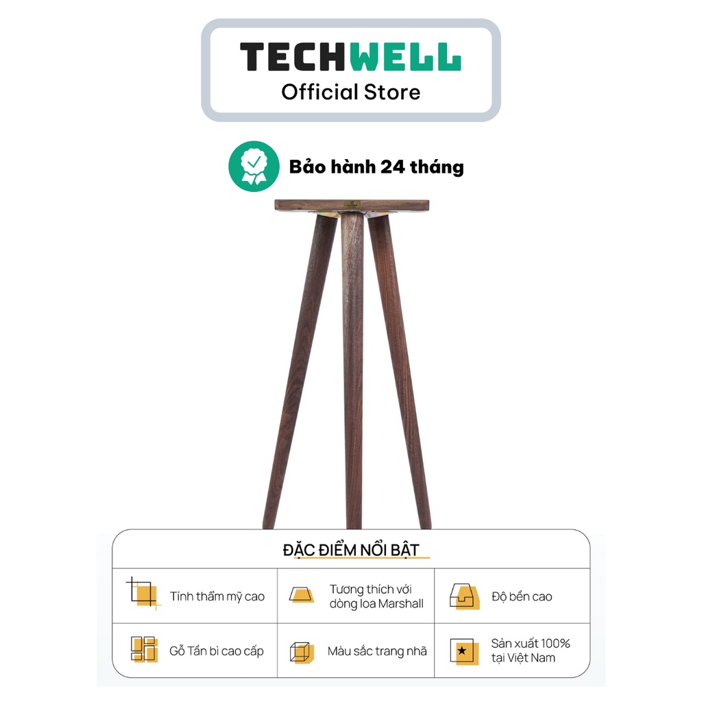 Chân loa Marshall - Hyperwork Kaiser gỗ Tần Bì Cao Cấp