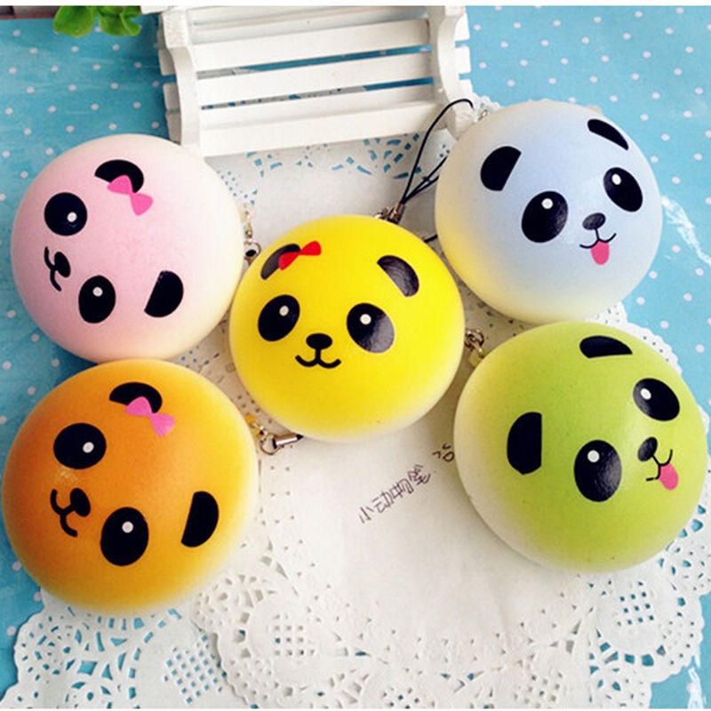 EPAY Cartoon Panda Kids đồ chơi Dây đeo Squishy Đồ chơi Joke Bánh mì tăng chậm Đồ chơi bóp