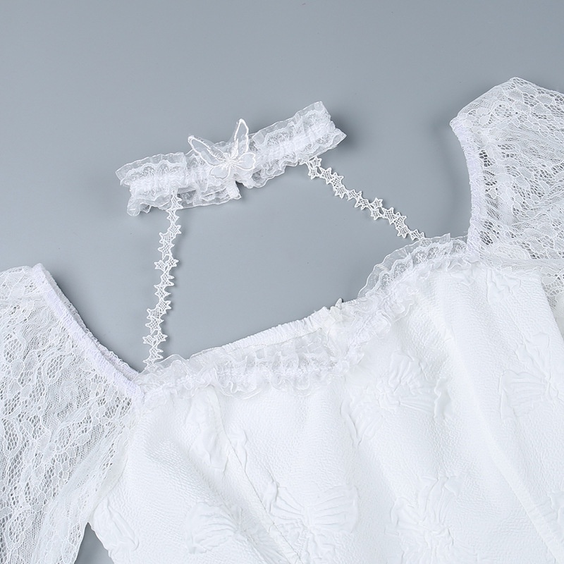 Đầm DàI Tay PhốI Ren Hoa ThờI Trang Cho Nữ