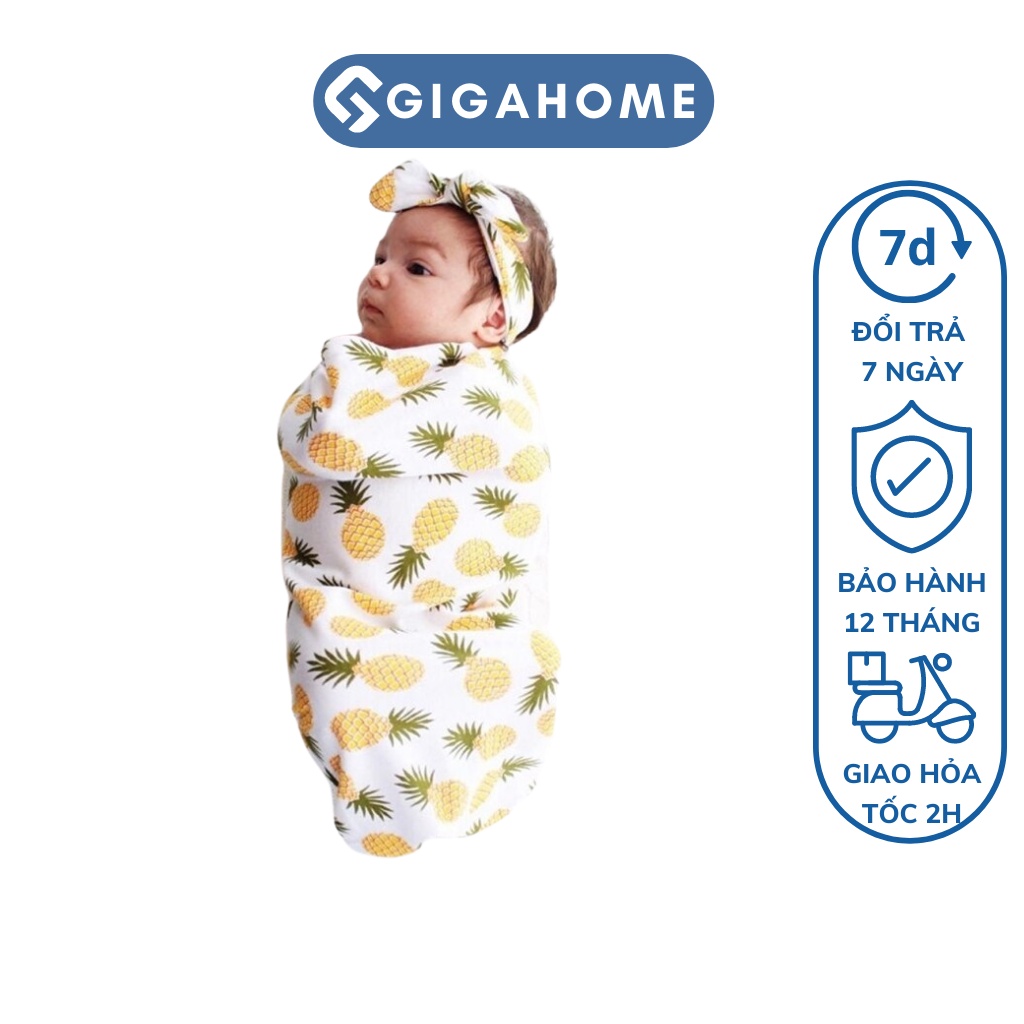 Nhộng Chũn Ủ Kén Tặng Kèm Băng Đô GIGAHOME Cho Trẻ Sơ Sinh Giúp Bé Dễ Ngủ Hơn 7193