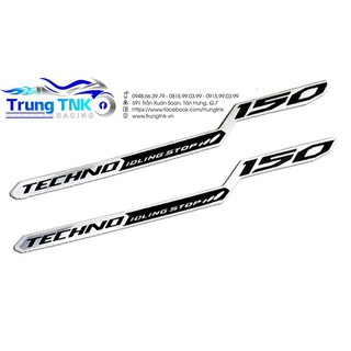 Tem chữ techno dán vario 150.