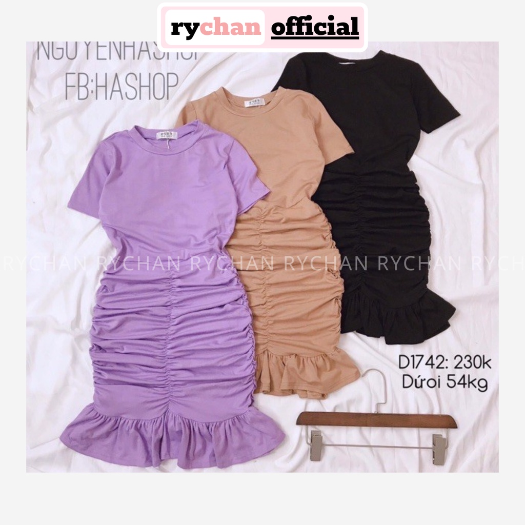 Đầm Body Nhún Sườn Đuôi Cá Đủ Màu - RDO17