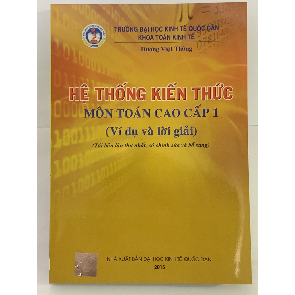 Sách - Hệ Thống Kiến Thức Môn Toán Cao Cấp 1 Ví Dụ Và Lời Giải