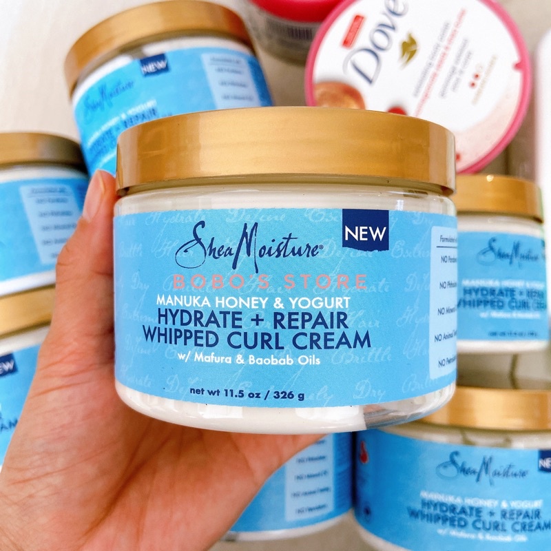 Ủ TÓC SIÊU KHÔ XƠ SHEAMOISTURE STRONG TREATMENT MASQUE TO HYDRATE & REPAIR HAIR MANUKA & YOGURT