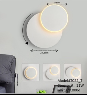 Đèn tường tròn xoay 360 độ
