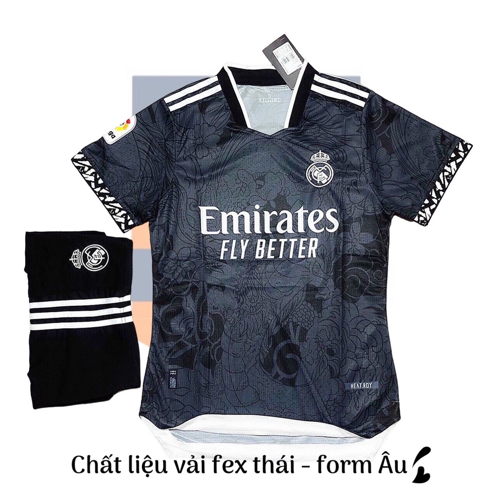 Bộ Quần Áo Bóng Đá REAL MADRID Xám