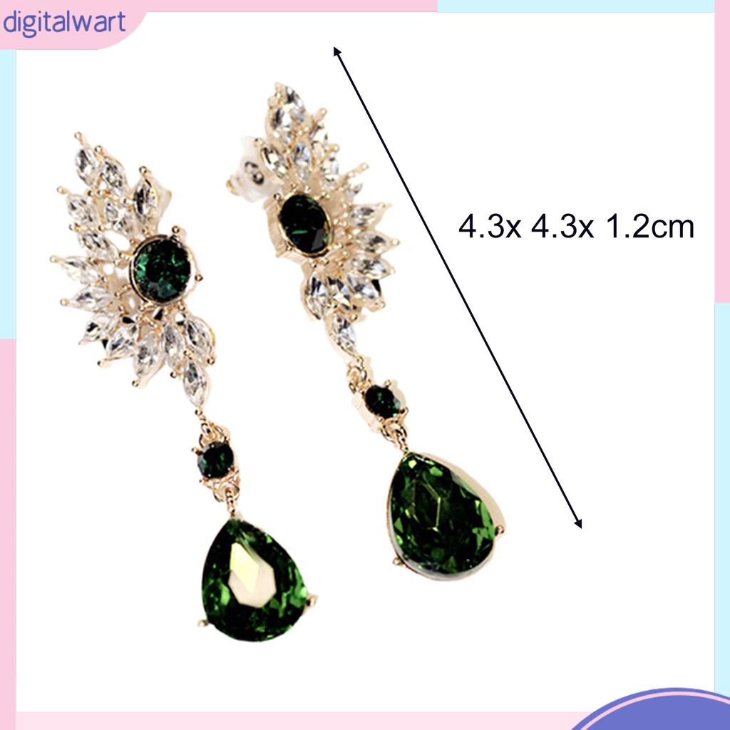 Đôi Khuyên Tai Dáng Dài Hình Đôi Cánh Đính Đá Thời Trang Dành Cho Nữ