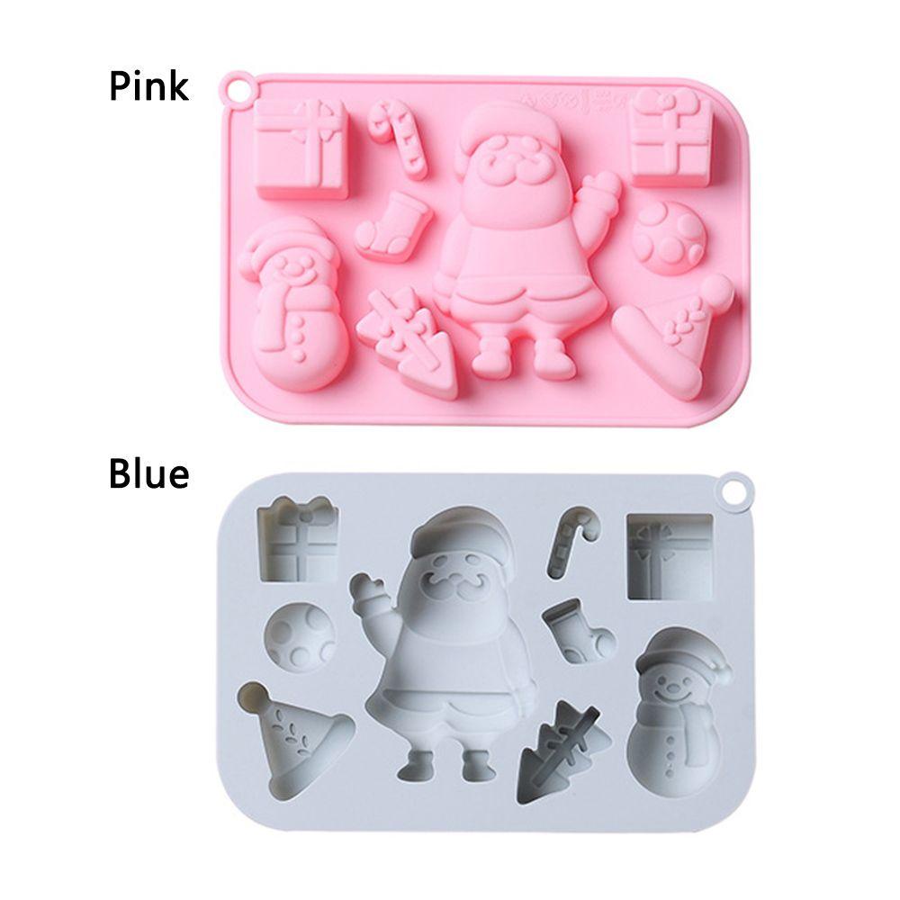 Khuôn Silicone Làm Xà Phòng 9 Ô Chủ Đề Giáng Sinh