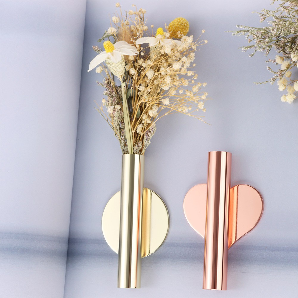 MAGIC Fashion Flower Vase Non Perforated Wall Flower Device Tube Vase Creative Living Room Wall Mounted Nordic style Decoration Pendant