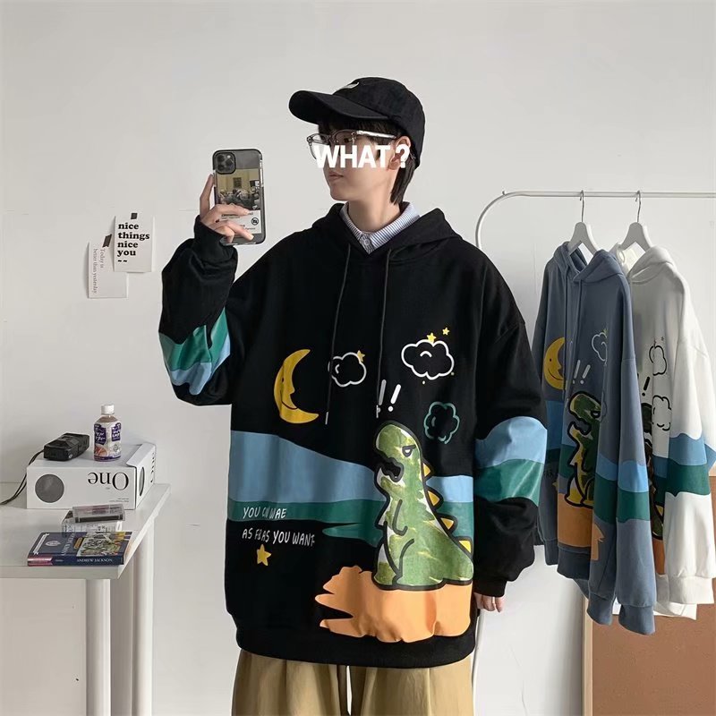 New Arrival Korean style street fashion printed hoodie for men