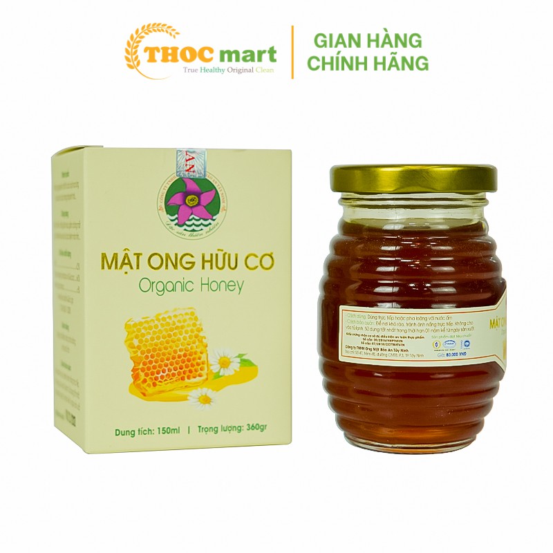 [ THOCmart.vn ] Mật Ong hữu cơ Tây Ninh (Hũ 150ml)