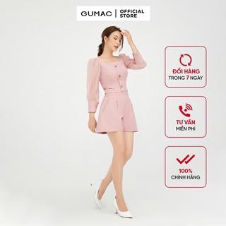 Quần short nữ xếp ly gumac nhiều màu năng động qb463