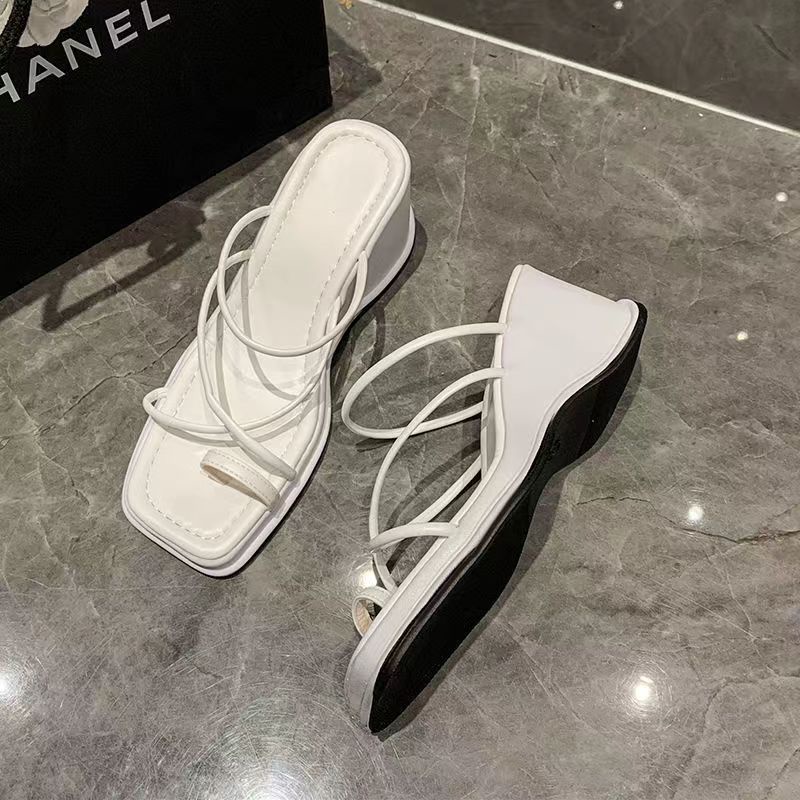 Dép sandal ATIKOTA cao gót chống trượt thoải mái thời trang mùa hè dễ phối đồ tùy chọn màu sắc