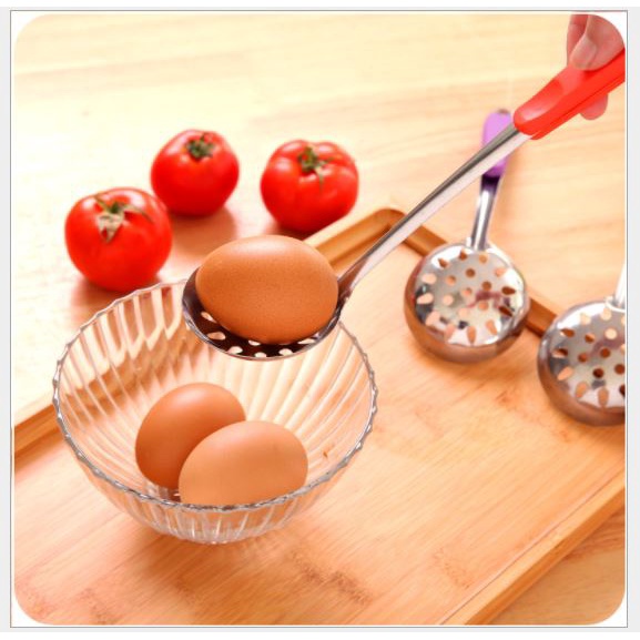 Muỗng, Thìa Múc Canh, Muỗng Thủng, Vá Lẩu Soup Lòng Sâu CÁN NHỰA CHÓNG NÓNG , muôi vá múc canh p191-118