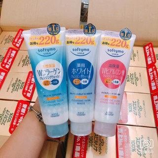 Sữa Rửa Mặt Trắng Da Kose Softymo Nhật Bản 220Gr