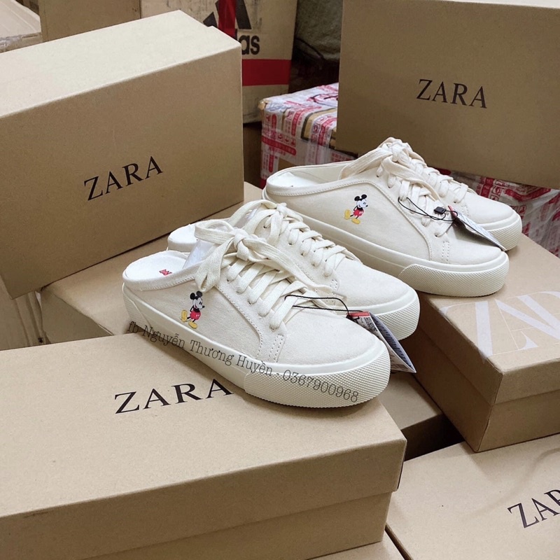 Giày sục thể thao vải Canvas Mickey ZR xuất full box