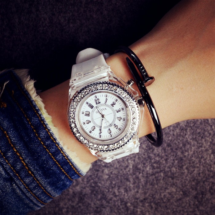 Đồng hồ thời trang nam nữ Mstianq LED 7 phát sáng màu cực đẹp | BigBuy360 - bigbuy360.vn