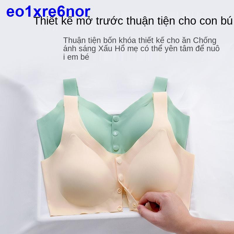 Áo lót cho con bú tập hợp để ngăn ngừa chảy xệ phụ nữ mang thai chất béo mm plus size ngực mỏng của trước khi