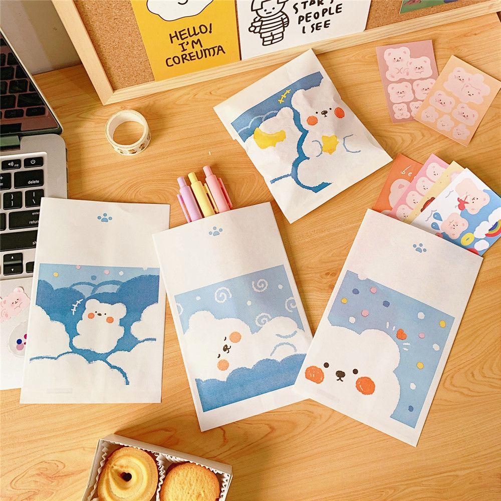 Bộ 10 Túi Giấy Đựng Quà Kẻ Sọc Nhiều Màu Sắc