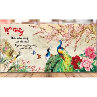 Tranh thêu chữ thập Vợ Chồng LV3098 (84x43) chưa thêu