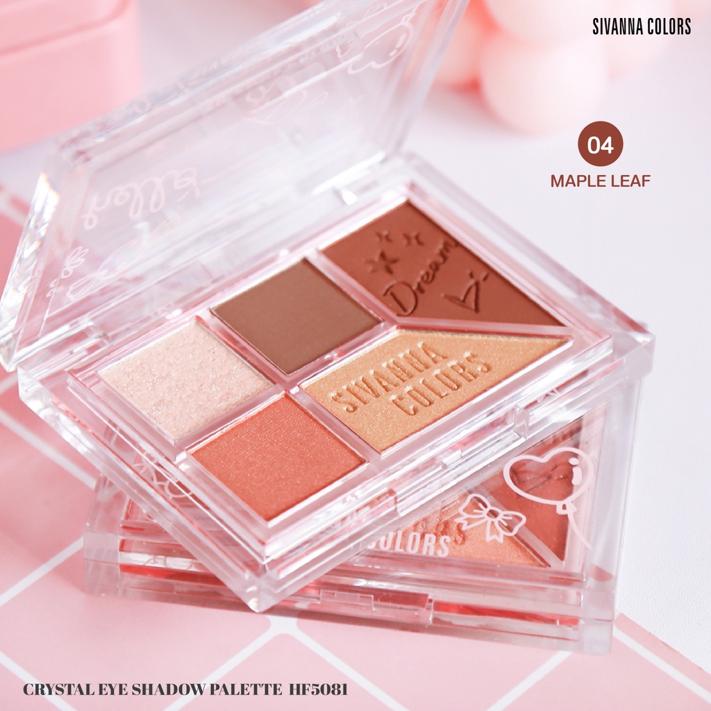 [New] Bảng Phấn Mắt Sivanna Colors Crystal Eye Shadow Palette Siêu Xinh HF5081