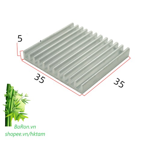 Nhôm tản nhiệt 20x47x17 - 150x20x6 - 35x35x5 (tùy chọn)