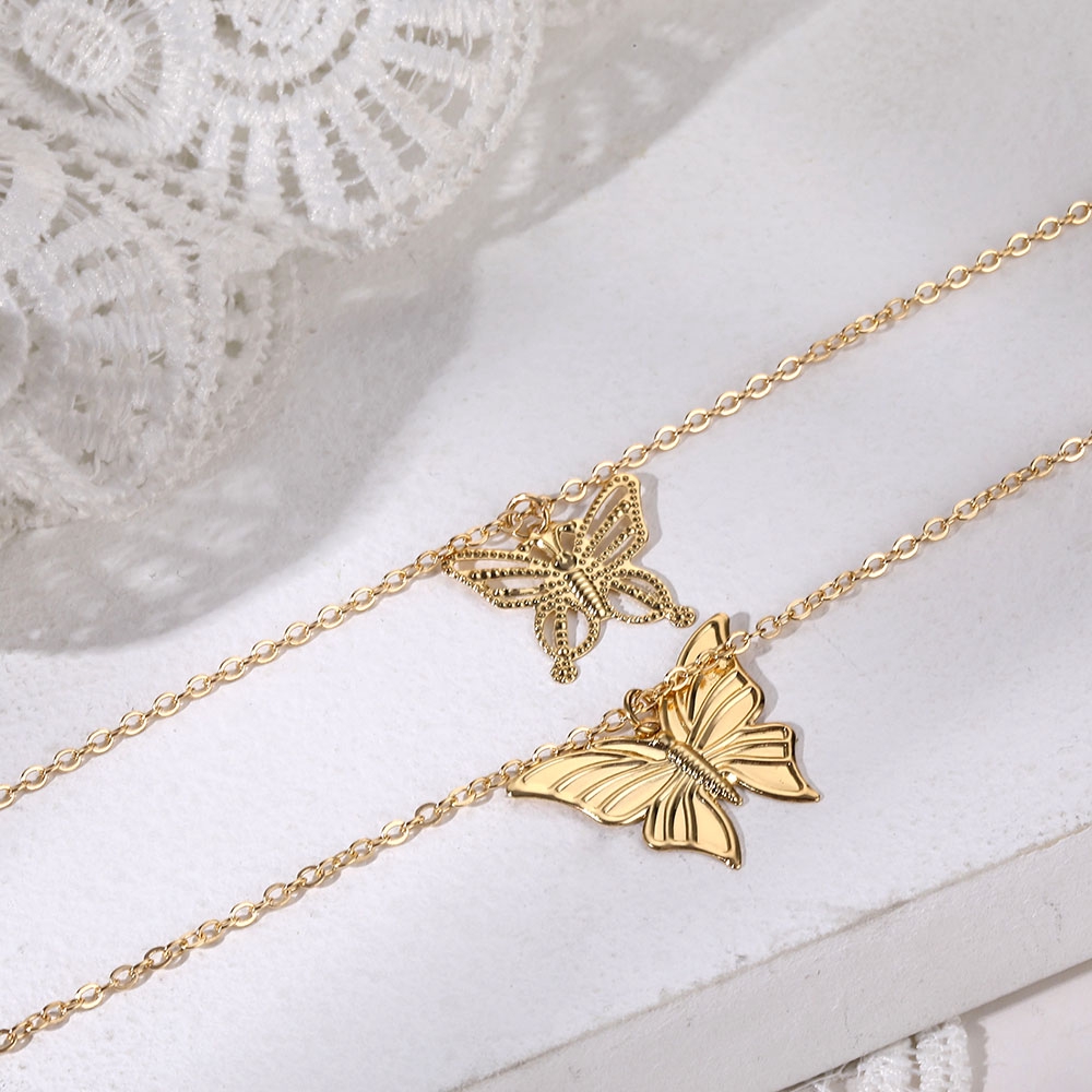 2020 Fashion Vintage Double butterfly series necklace Pendant Women