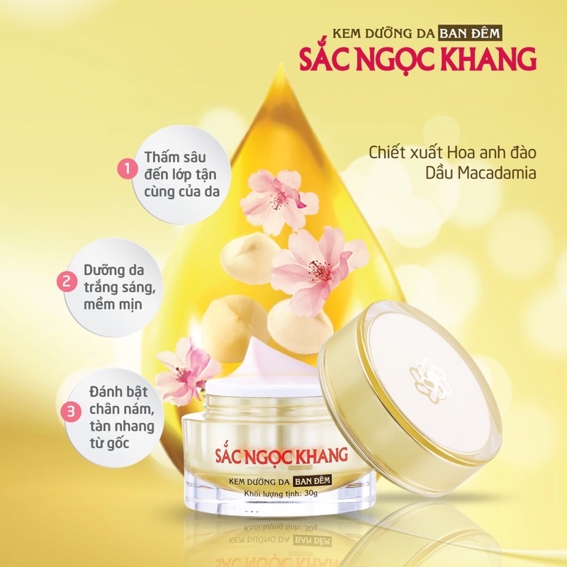 ✅  Kem Dưỡng Da Ban Đêm Sắc Ngọc Khang 30gr.