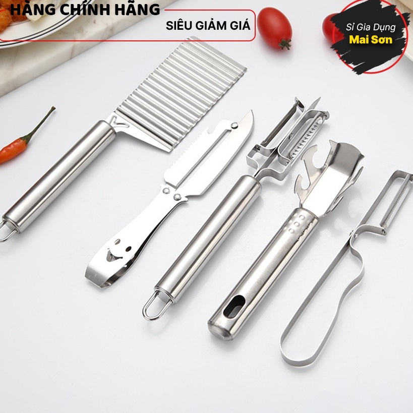 Bộ Dụng Cụ Nhà Bếp 5 Món Chất Liệu Inox  -❖Khuyenmai247❖