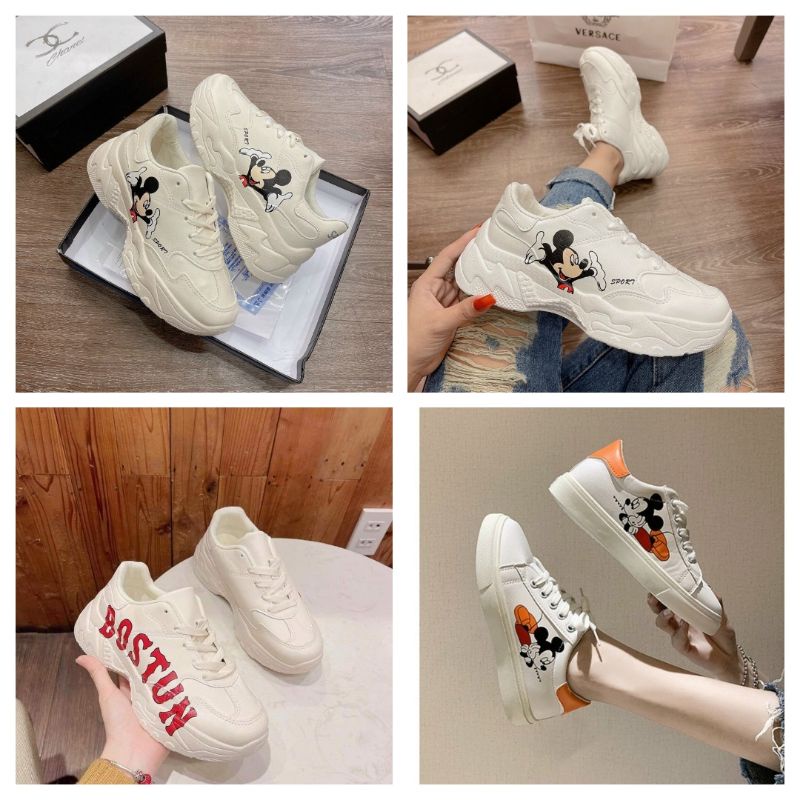 Giày nữ 👟 Freeship 👟 Giày thể thao hình chuột Mickey độn 5cm siêu êm