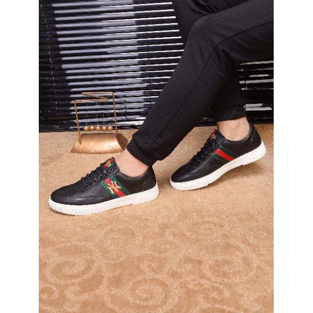 Tết Sale XẢ | Bán Chạy | 👟 Giày Gucci da đen lịch lãm chuẩn 1:1 Tặng Vớ 60k SẴN KHO Xịn Nhẩt NEW ✔️ . ^ ' ^ ` ! ' ! ! |