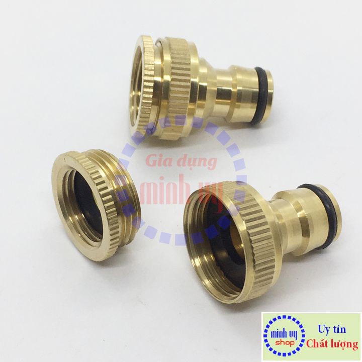 ĐẦU NỐI NHANH ĐỒNG TẠI VÒI PHI 21-27mm (1/2&quot;-3/4&quot;) RA NỐI KHỚP NHANH