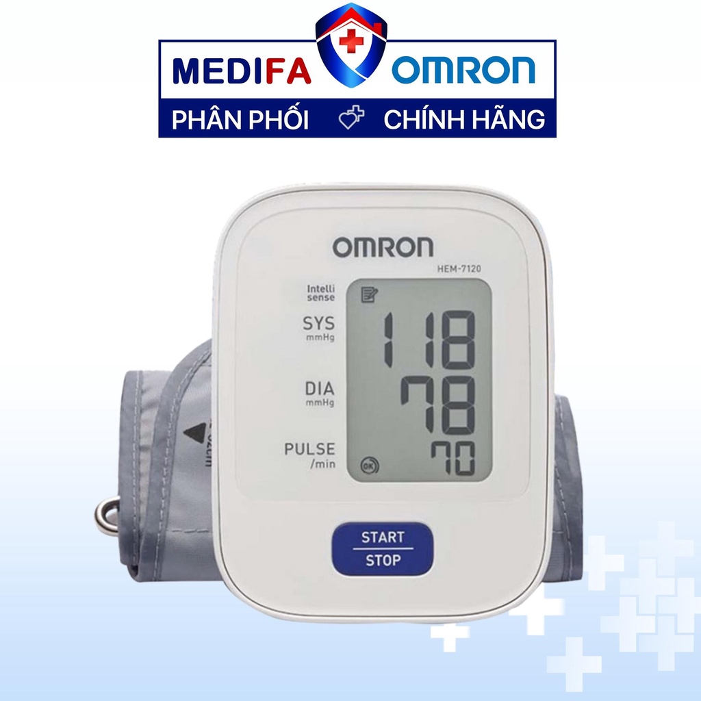 Máy Đo Huyết Áp Bắp Tay Omron HEM-7120, Bảo Hành Chính Hãng 5 Năm