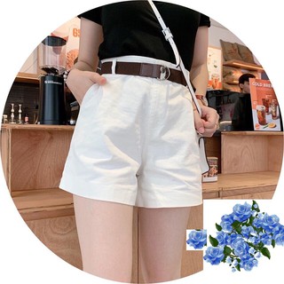 Quần đùi, short kaki cotton co giãn tặng kèm dây thắt lưng cho nữ