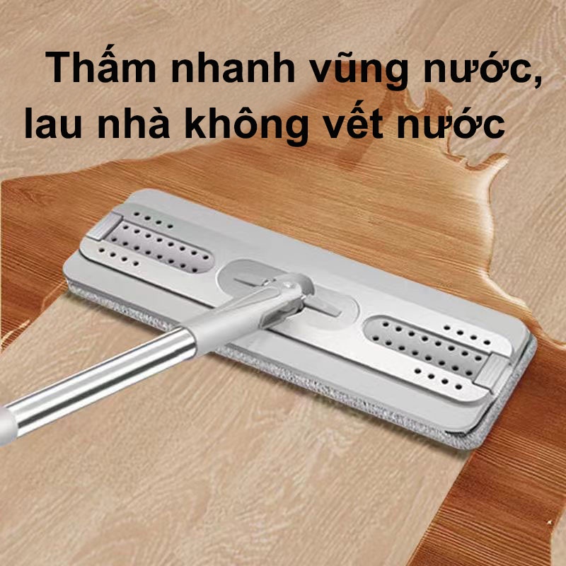 Cây Lau Nhà Tự Vắt Thông Minh - Chổi Lau Nhà 360 Độ Kèm Thùng- Bộ Lau Nhà Tặng Kèm 2 Bông Lau Siêu Thấm