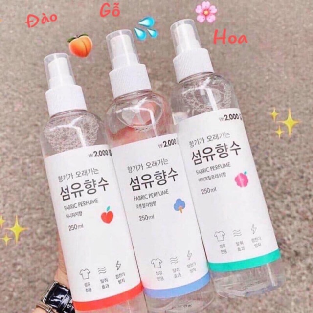 Xịt thơm quần áo Hàn Quốc Fabric perfume